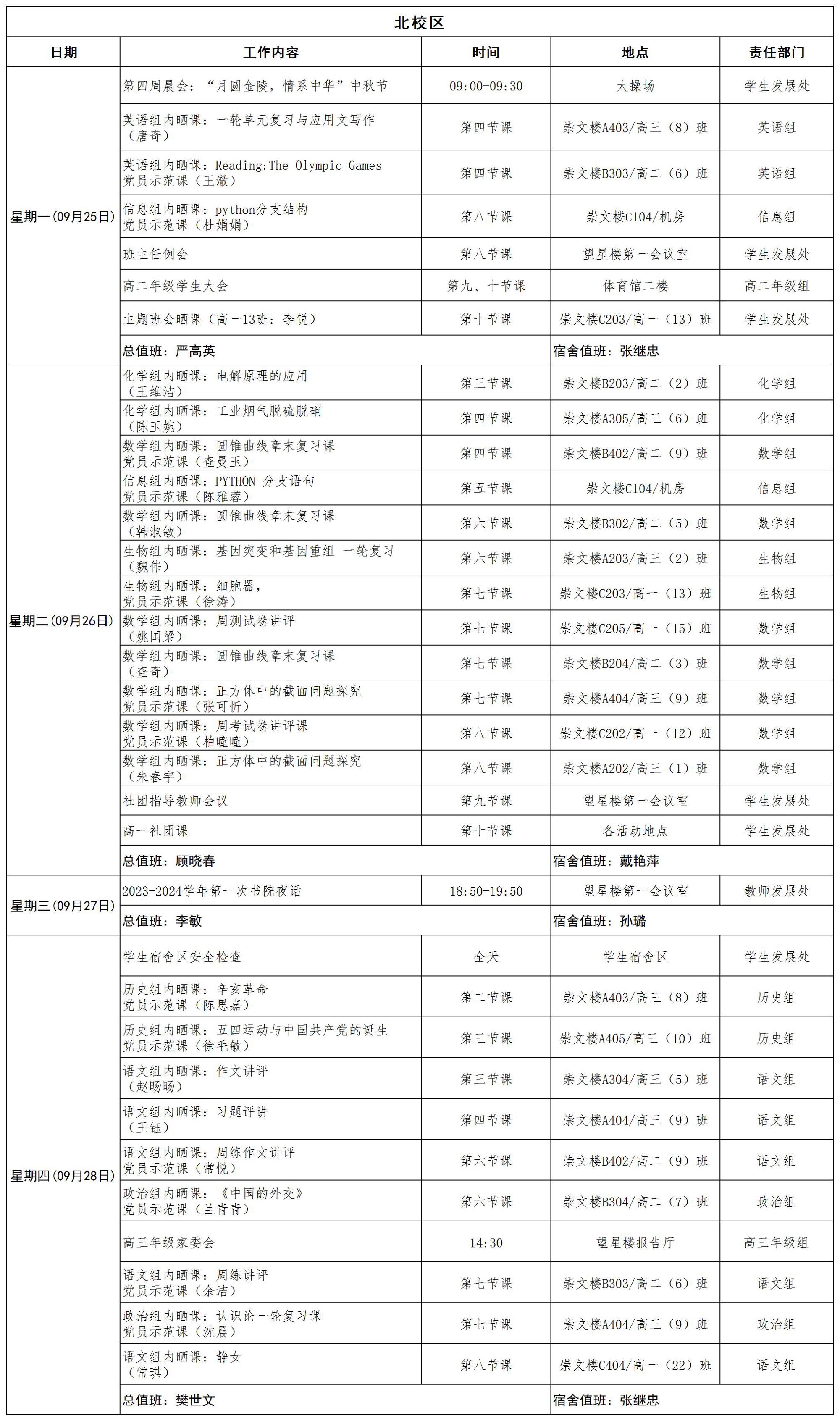 2023-2024学年第一学期日程_第四周(1)