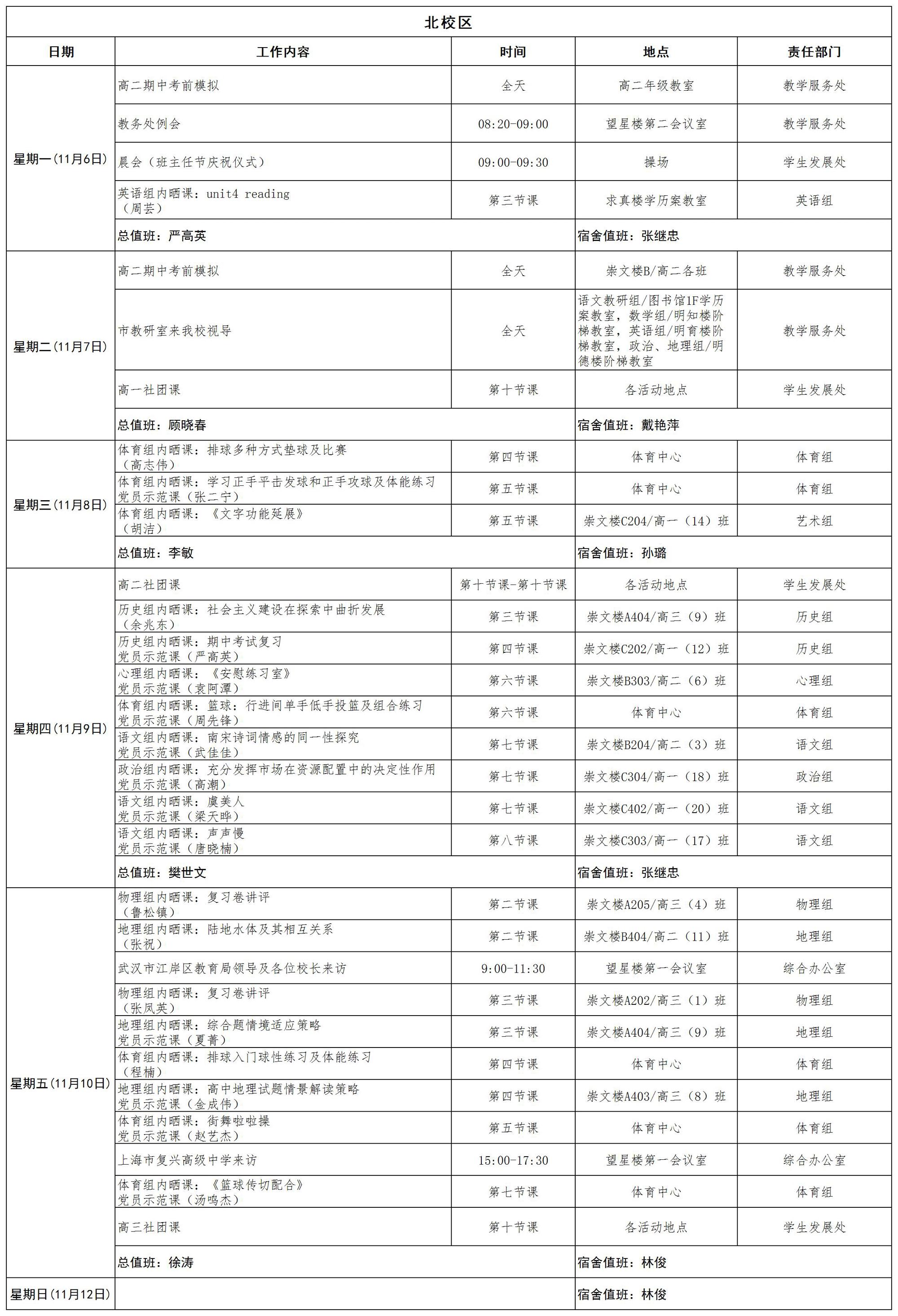 2023-2024学年第一学期日程_第十周