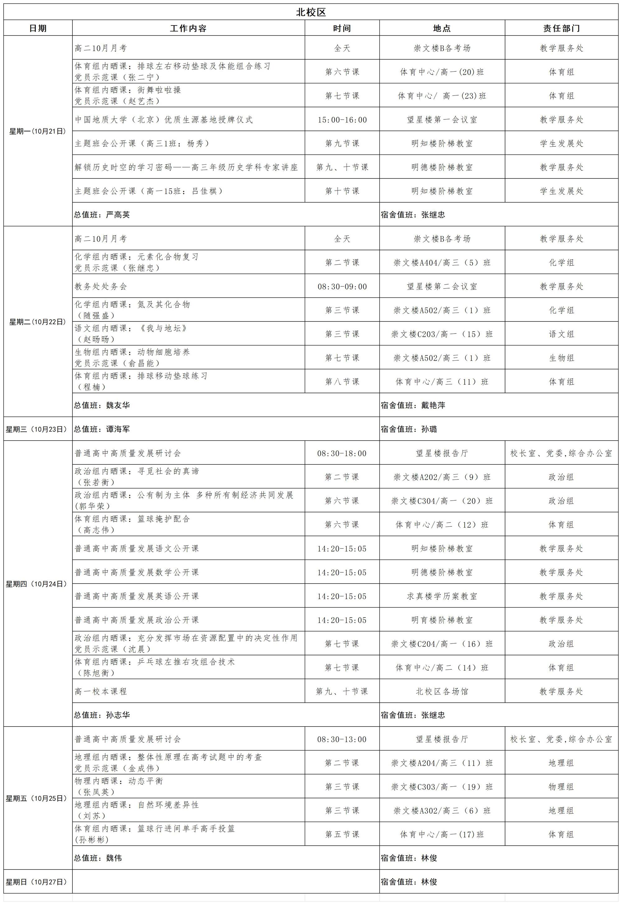 2024-2025学年第一学期日程_第八周 